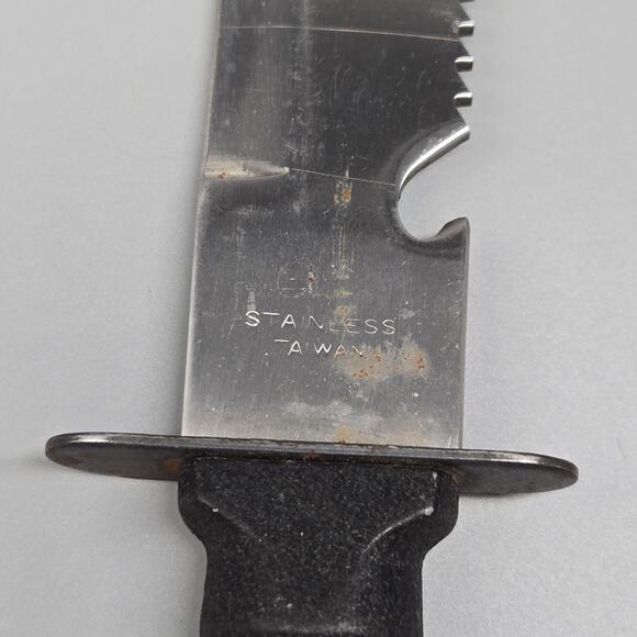 Lot Of 3 Knives Survival Hunting Knife Taiwan W/ Compass Sheath 420 Stainless - Picture 5 of 10